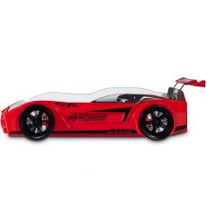 Дитяча ліжко машина GT18 4x4 Turbo Red з підсвіткою, спойлер